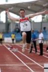 John Stacey (Gateshead Harriers) senior long jump, Northern Championships, Sport City, Manchester